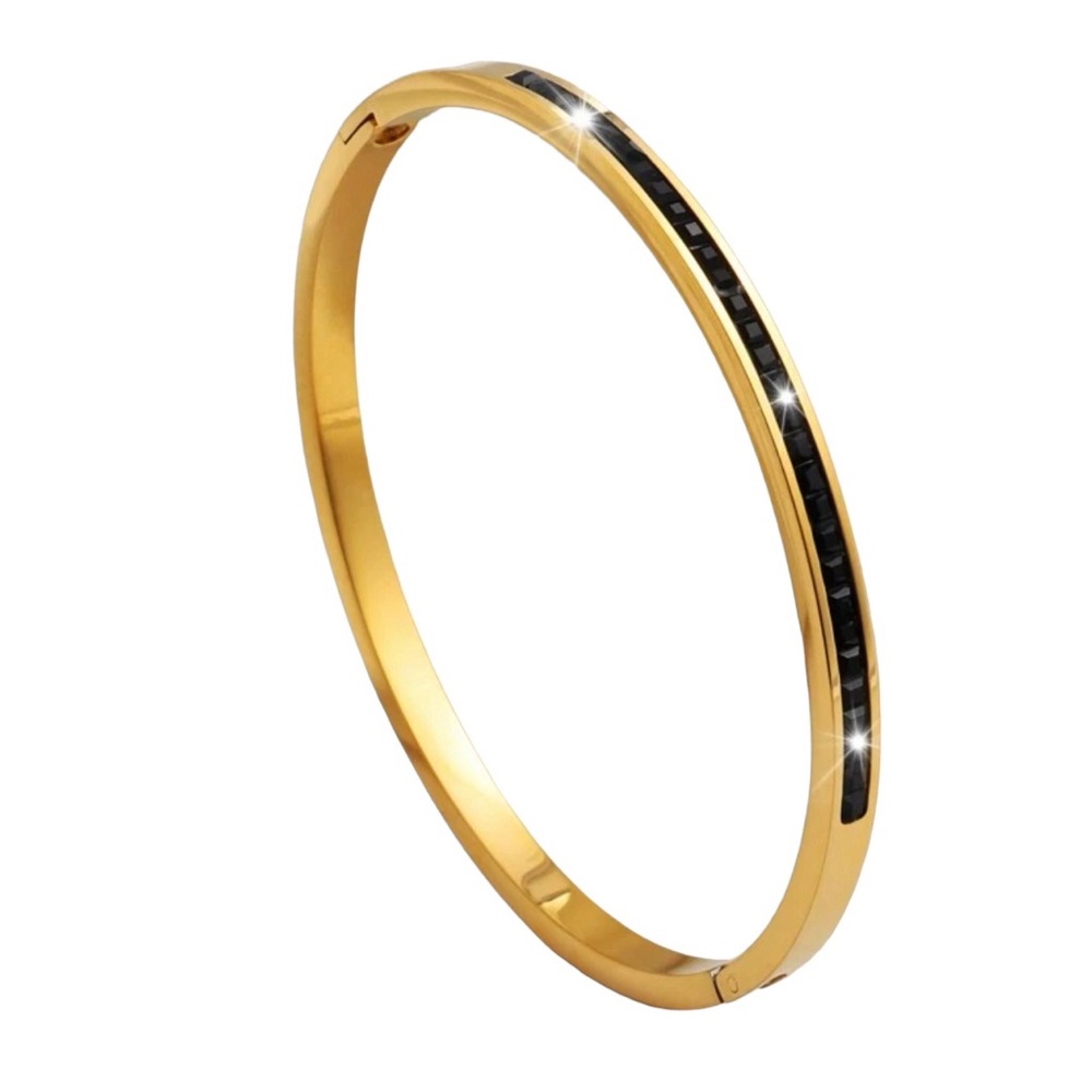 Women Stylish Design Stainless Steel Single Row Drill Bracelet - Picture 1 of 7